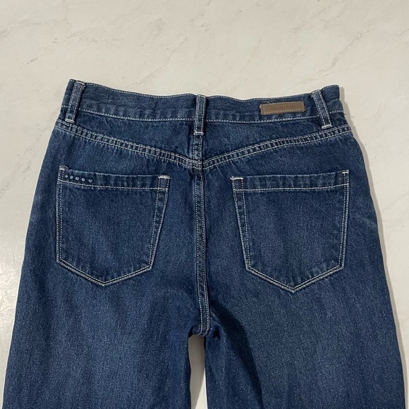 Blank NYC Button Fly Straight Leg Crop Raw Hem Jeans Size 25 - Picture 4 of 7